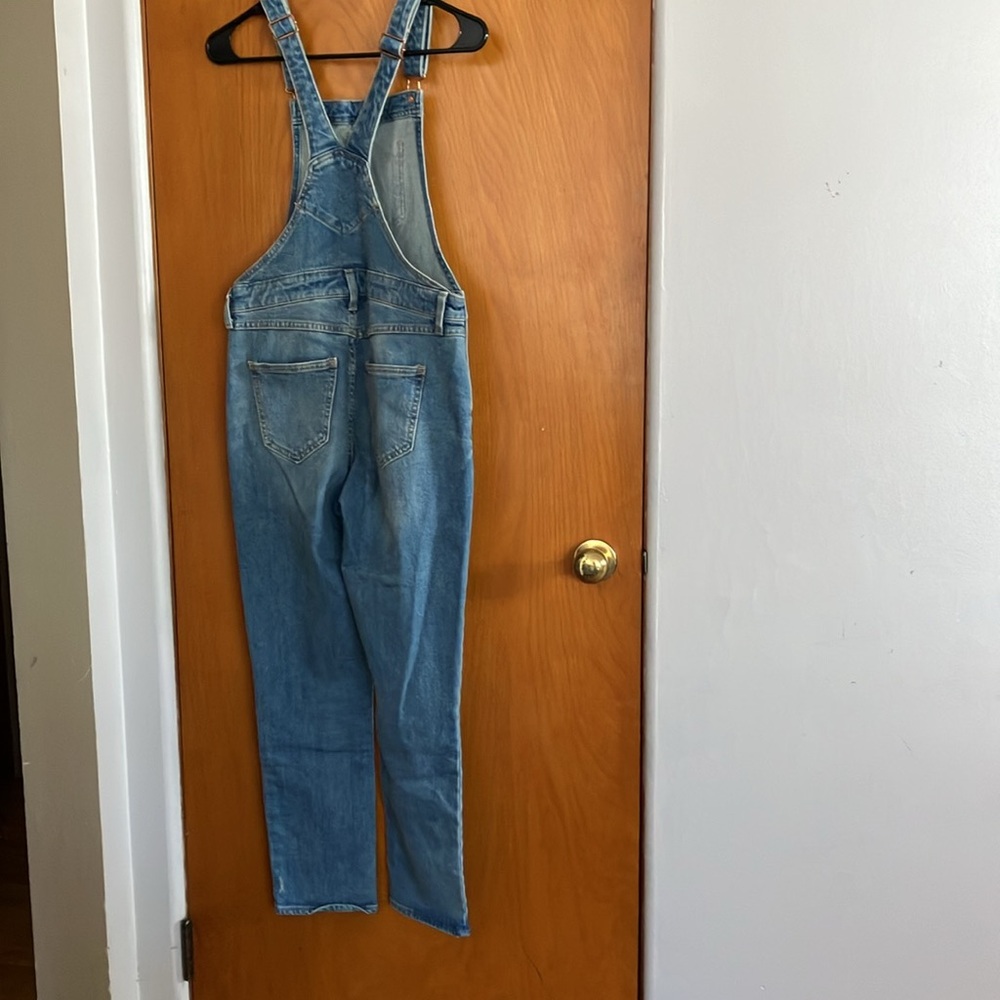 Old Navy Denim Overalls Jeans Size 4- Distressed, Adjustable - Picture 4 of 5